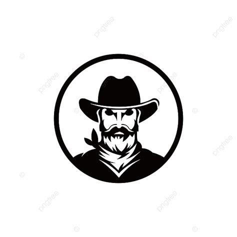 Man With Hat Clipart Vector, Logo Template With The Image Of The Man In ...