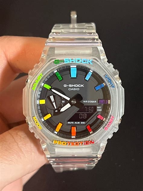 Casio G-Shock GA-2100 Custom Jellyfish Rainbow CasiOak Mod - Etsy 日本