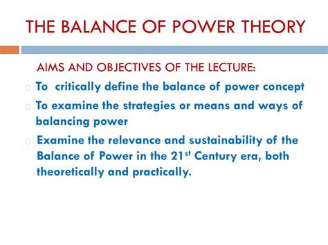 PPT - THE BALANCE OF POWER THEORY PowerPoint Presentation, free ...