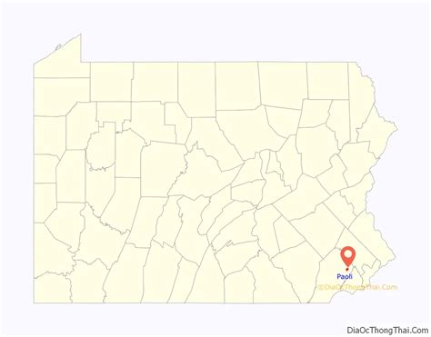 Map of Paoli CDP, Pennsylvania - Thong Thai Real