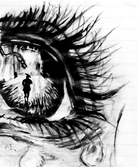 Reflection In Eyes Drawing