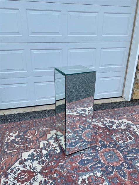 Postmodern Mirrored Pedestal Display Stand Large Pedestal - Etsy