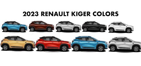 2023 Renault Kiger Colors: Blue, Red, Mustard, Brown, Silver, White ...