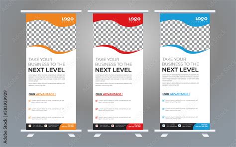 Vertical Banner Design Signboard Advertising Brochure Flyer Template ...