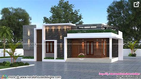 Flat roof modern Single floor house design - Kerala Home Design and ...