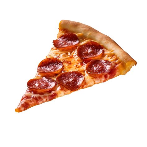 slice of pepperoni pizza isolated on Transparent Background. Generative ...