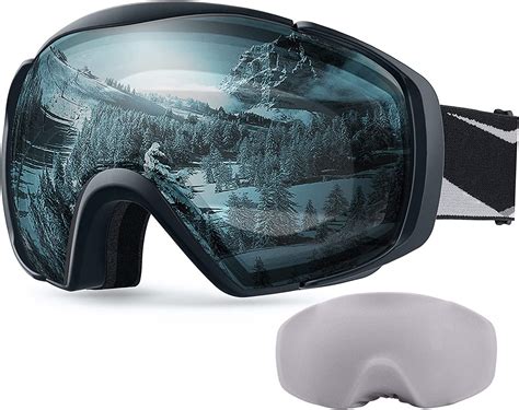 OutdoorMaster Ski Goggles with Cover Snowboard Snow Goggles OTG Anti ...