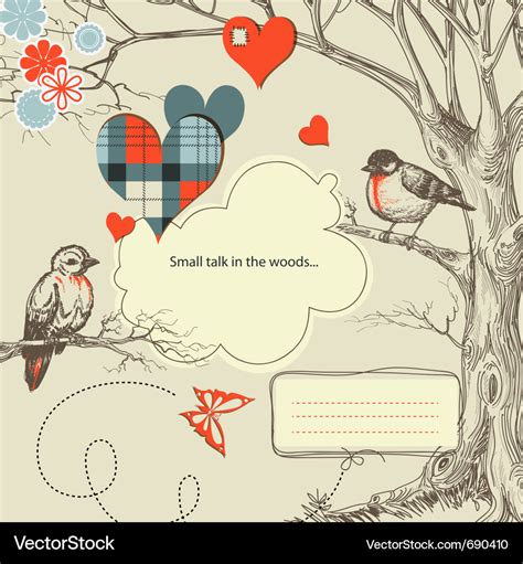 Love birds talk Royalty Free Vector Image - VectorStock