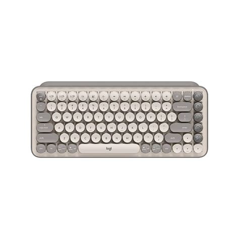 Logitech POP Keys Wireless Mechanical Keyboard With Emoji - Mist Sand ...