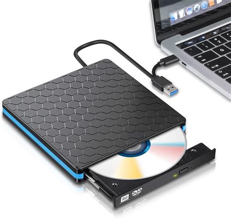 External DVD Drive, M Way USB 3.0 Type C CD Drive, Dual Port DVD Player ...