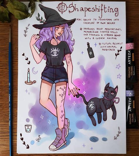 Spellbook - Shapeshifting by larienne on DeviantArt | Witch drawing ...