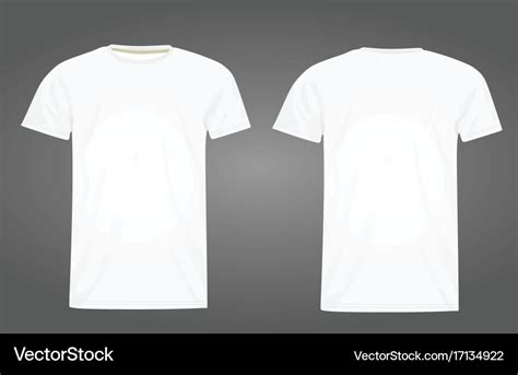 White t shirt template Royalty Free Vector Image