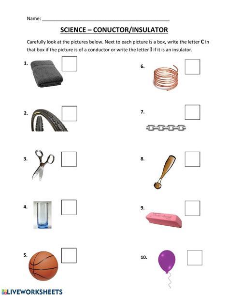 Heat Conductors And Insulators Worksheet