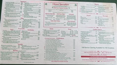 Online Menu of Old Town Mexican Cafe Restaurant, San Diego, California ...