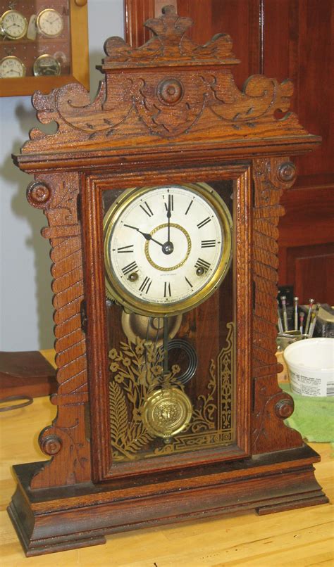 Antique Seth Thomas Oak Kitchen Clock with Nice Label and Date on the ...