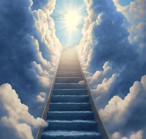 Heaven Background 8 PNG / Memorial Background / Stairs to Heaven ...