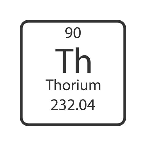 Thorium symbol. Chemical element of the periodic table. Vector ...