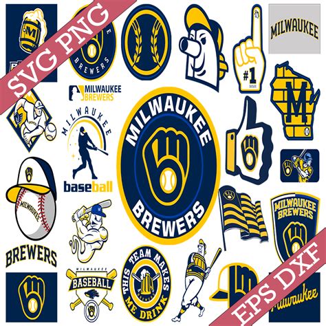 Bundle 21 Files Milwaukee Brewers Baseball Team SVG, Milwauk | Inspire ...