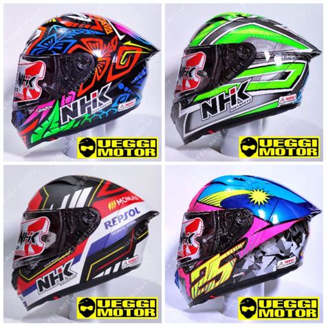 Jual HELM NHK GP R TECH STREET FULL FACE MOTIF TERBAIK | Shopee Indonesia