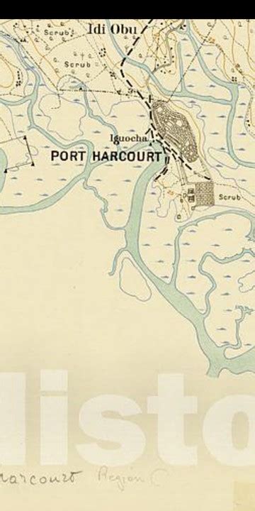 1915 Plan Showing Map Of Port Harcourt - Politics - Nigeria