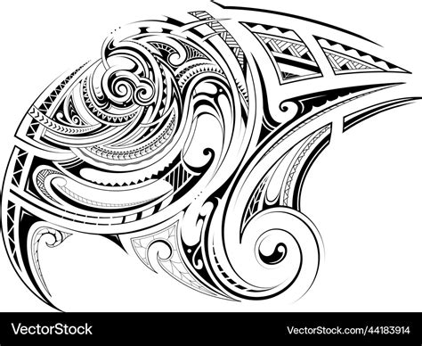 Polynesian tribal tattoo design Royalty Free Vector Image