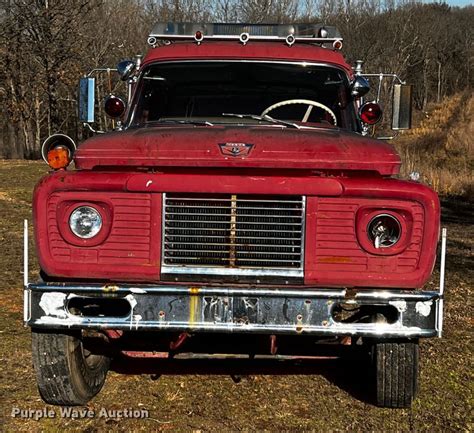 1966 Ford F800 pumper fire truck in Jay, OK | Item JH9359 sold | Purple ...