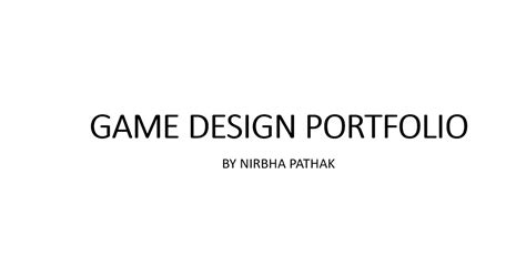 GAME DESIGN PORTFOLIO :: Behance