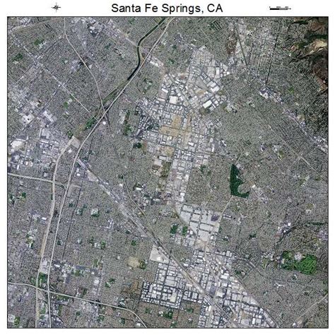 Aerial Photography Map of Santa Fe Springs, CA California