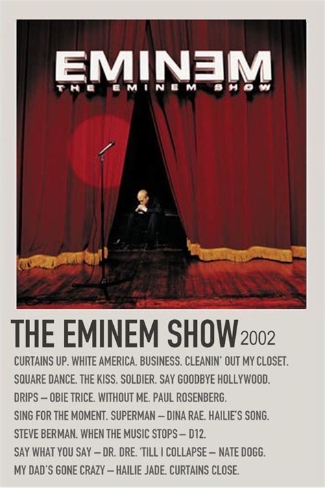 ‘the eminem show’ | The eminem show, Eminem, Eminem poster