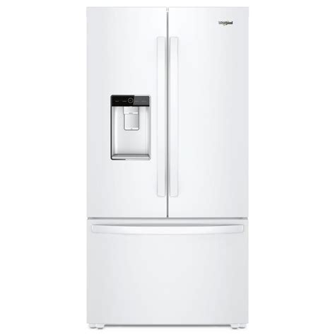 Whirlpool 36 in. W 24 cu. ft. French Door Refrigerator in White ...