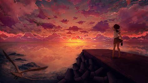 Anime Red Sky Wallpapers - Top Free Anime Red Sky Backgrounds ...