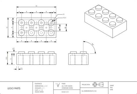 Чертежи лего деталей