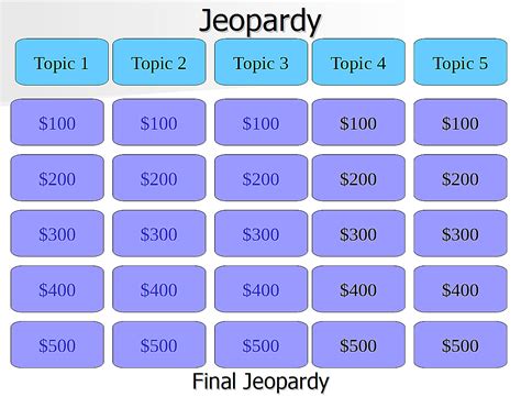 Free Printable Jeopardy Template | Free Printable