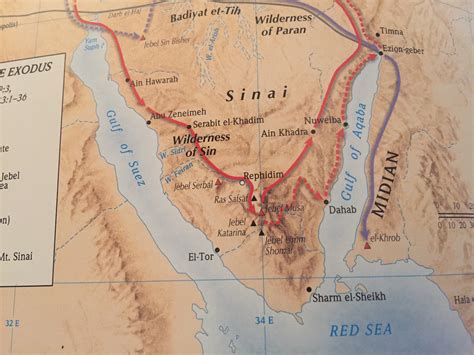 Ancient Map Of Sinai