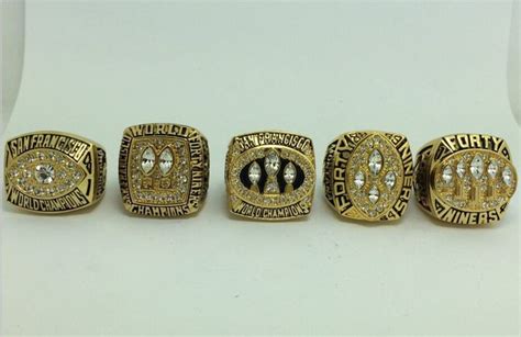 San Francisco 49ers NFL ring 1981 1984 1988 1989 1994 super bowl ...