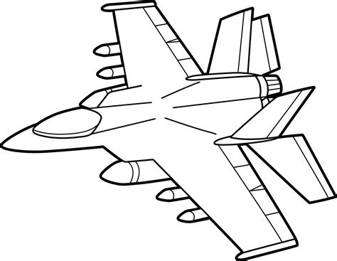 Fighter Jet Coloring Page