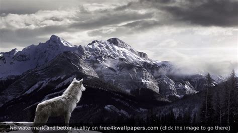 Top Download Mountains 4K wallpaper | Wolf wallpaper, Wolf background ...