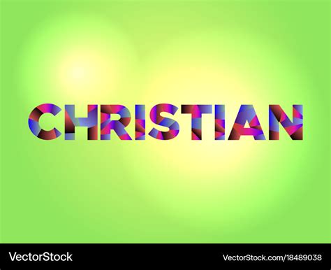 Christian concept colorful word art Royalty Free Vector