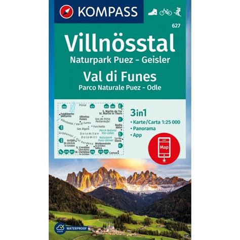 Funes Valley / Val di Funes | Kompass hiking map 627