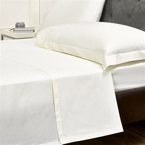 Cream Flat Egyptian Cotton Bed Sheet | Bed Sheets | Bedding