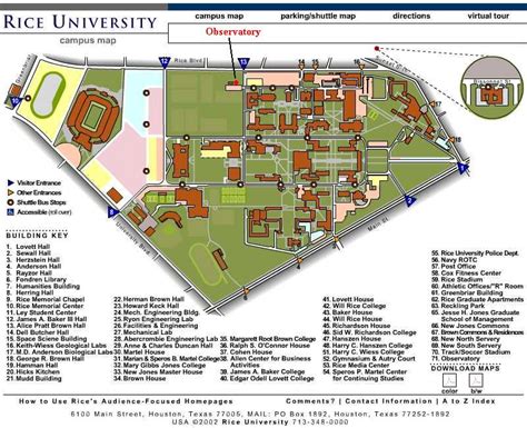 29 Rice University Campus Map Maps Database Source | Images and Photos ...