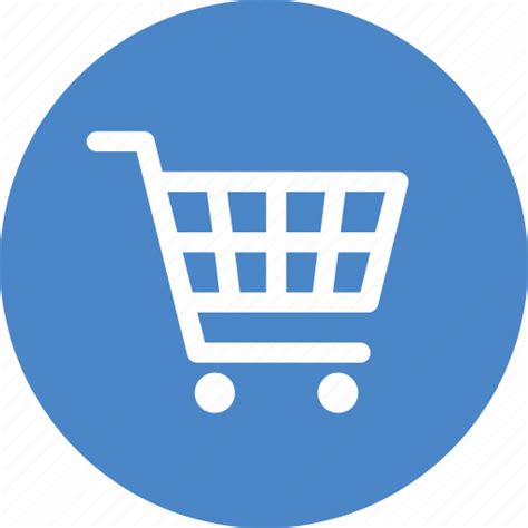 Blue, buy, cart, circle, ecommerce, shopping, trolley icon