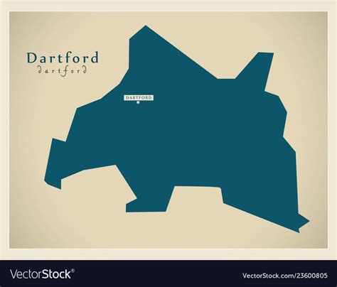 Modern map - Dartford District UK. Vector image... | Modern map, Vector ...