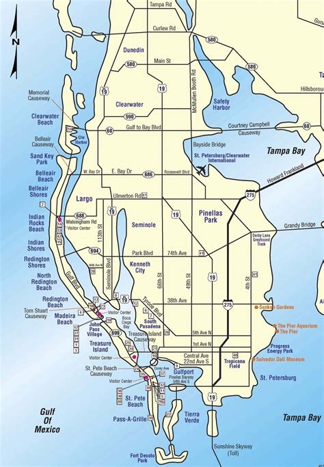 Map Of Tampa Florida Beaches - Printable Maps