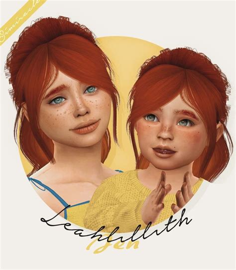 Sims 4 Hairs ~ Simiracle: LeahLillith`s Jen hair retetured - kids and ...