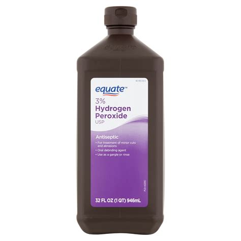 Equate 3% Hydrogen Peroxide Liquid USP Antiseptic, 32 fl oz - Walmart.com