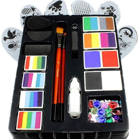 Face Paint Kit for Kids by Kryvaline Professionals with Stencils ...