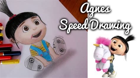 Drawing Agnes from (Despicable Me 2) - YouTube