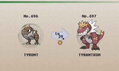 Tyrunt Evolution Chart