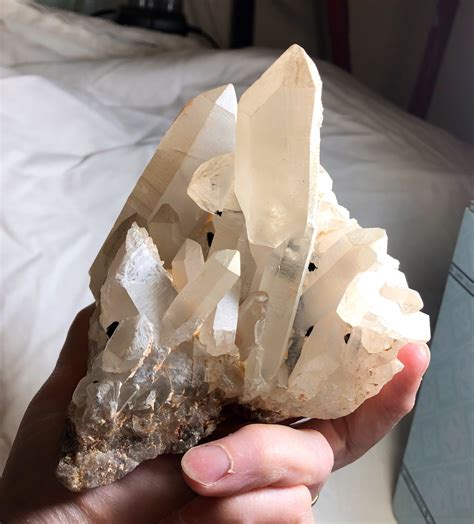 Large White Quartz Crystal Cluster Specimen